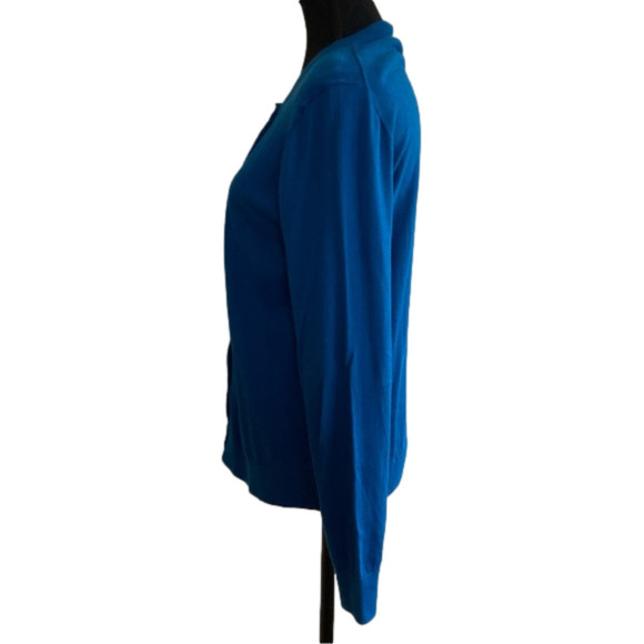 J. Crew blue button down cotton the Caryn Cardigan. Size L - Picture 3 of 6